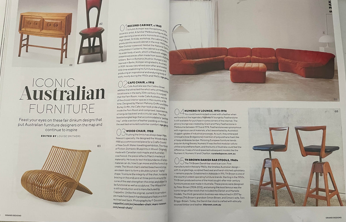 Aussie Design Iconic Australian Furniture by Grand Designs Australia – TH Brown