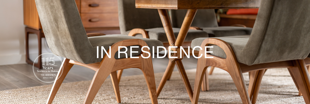 TH Brown Rex Dining Chairs in Sue’s Lynton dining area, featured in House Thirteen of TH Brown’s In Residence.