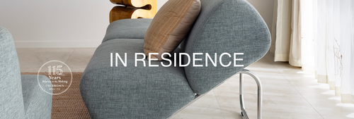 TH Brown In Residence House 16: Ekta and Aayaansh at Aangan, their contemporary Brisbane home, featuring the Australian-made Trend Module lounge and Rondo Pouffe and Coffee Table Set.