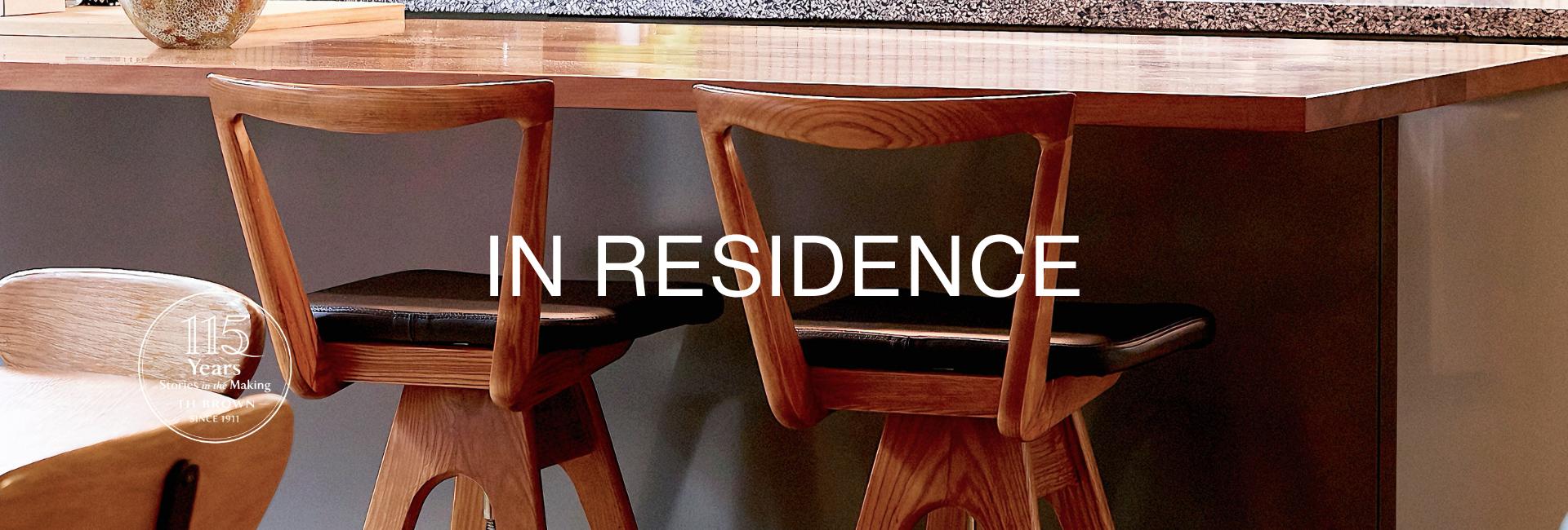 In residence Lisa's kitchen bench and Danish Bar Stools