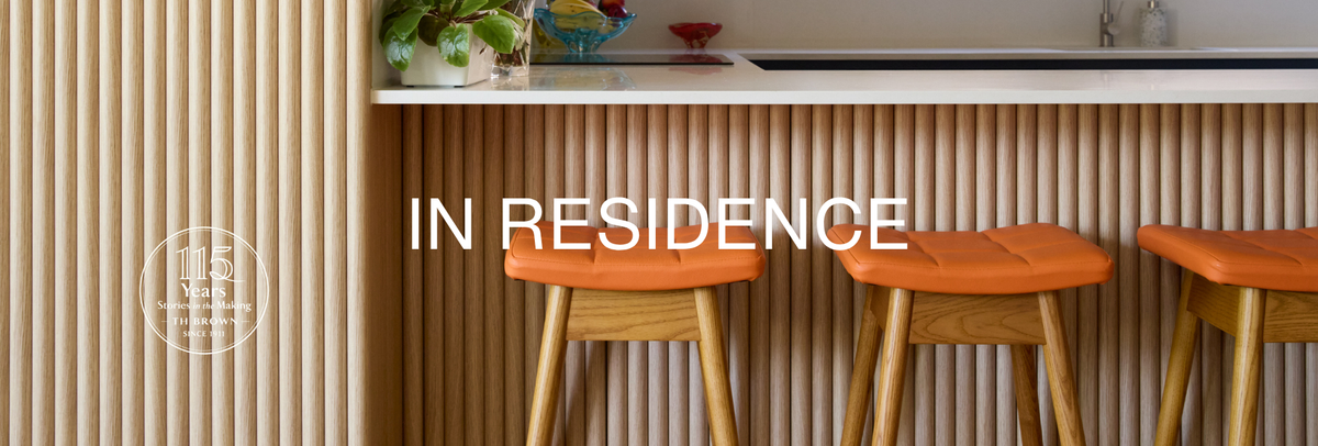 In Residence I Kristins kitchen with the TH Brown Martelle Bar Stools