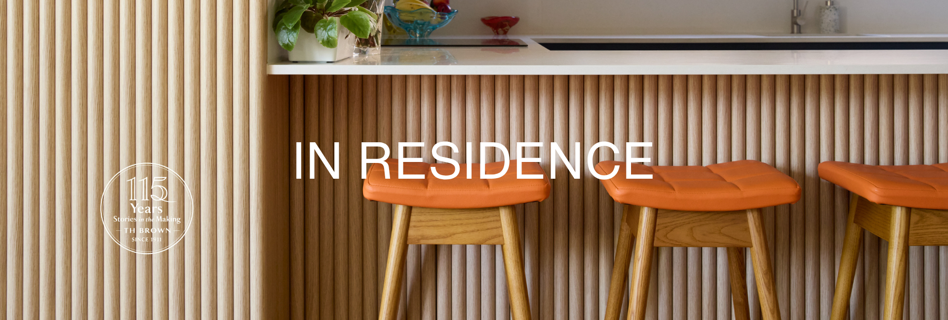 In Residence I Kristins kitchen with the TH Brown Martelle Bar Stools