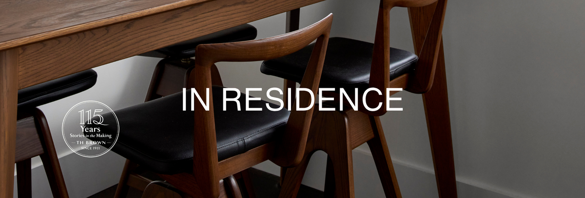 In Residence photography showing Australian homes, interiors, personal spaces and TH Brown furniture being lived with in everyday life.