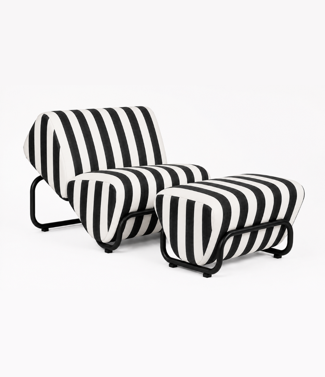 Outdoor Trend Module Lounge & Footstool Set - Sunbrella Cabana Classic