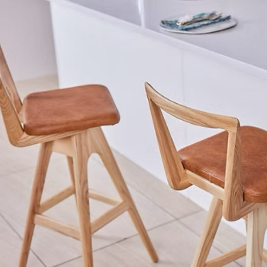 TH Brown Danish Bar Stool in a contemporary lifestyle setting, iconic Australian mid-century modern furniture handcrafted in Adelaide