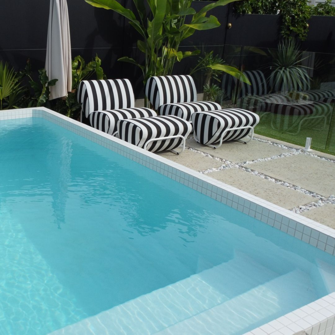 TH Brown Outdoor Trend Modular Lounge and Footstool, iconic Australian mid-century modern furniture handcrafted in Adelaide