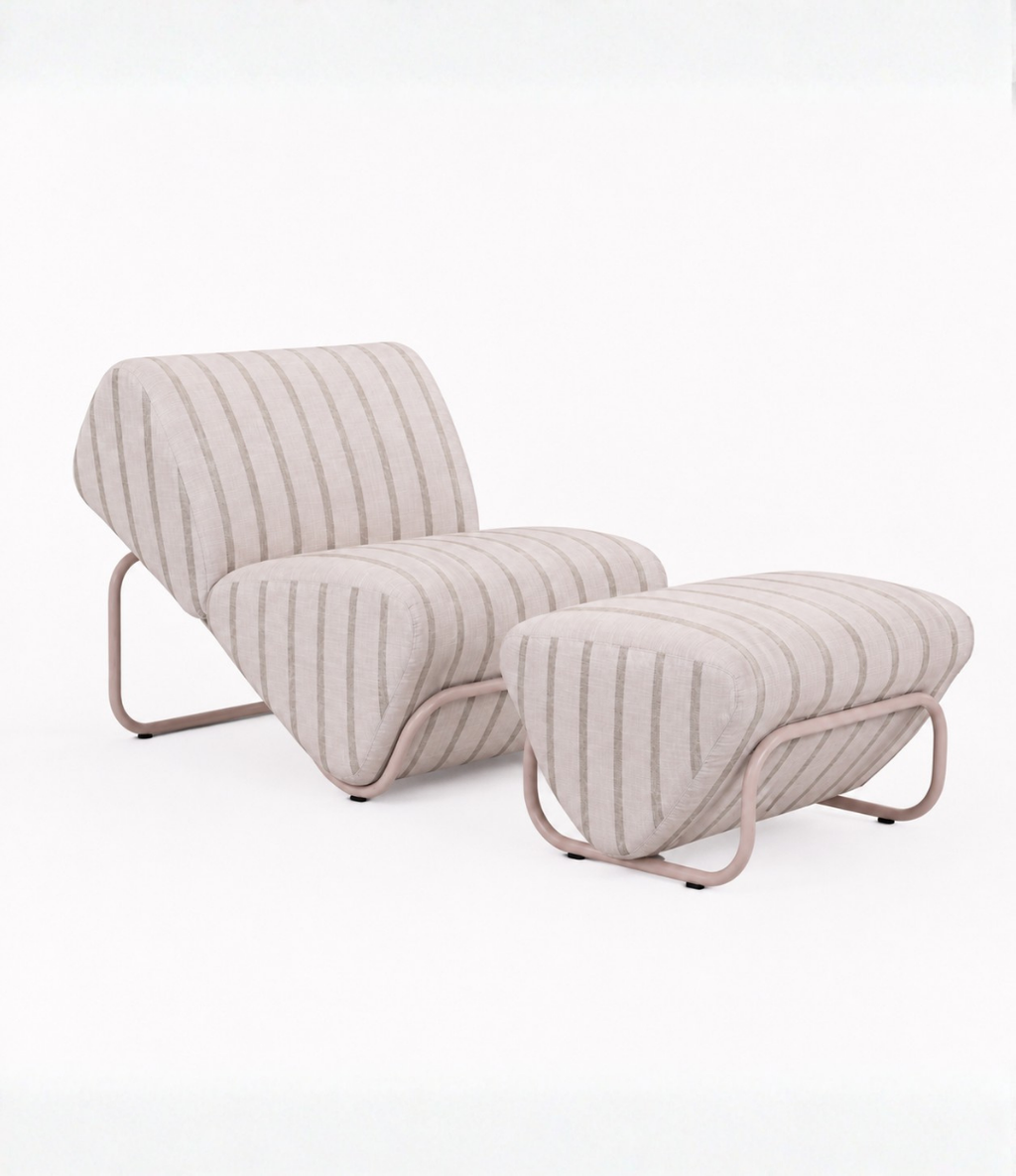 Outdoor Trend Footstool Sunbrella Unwind