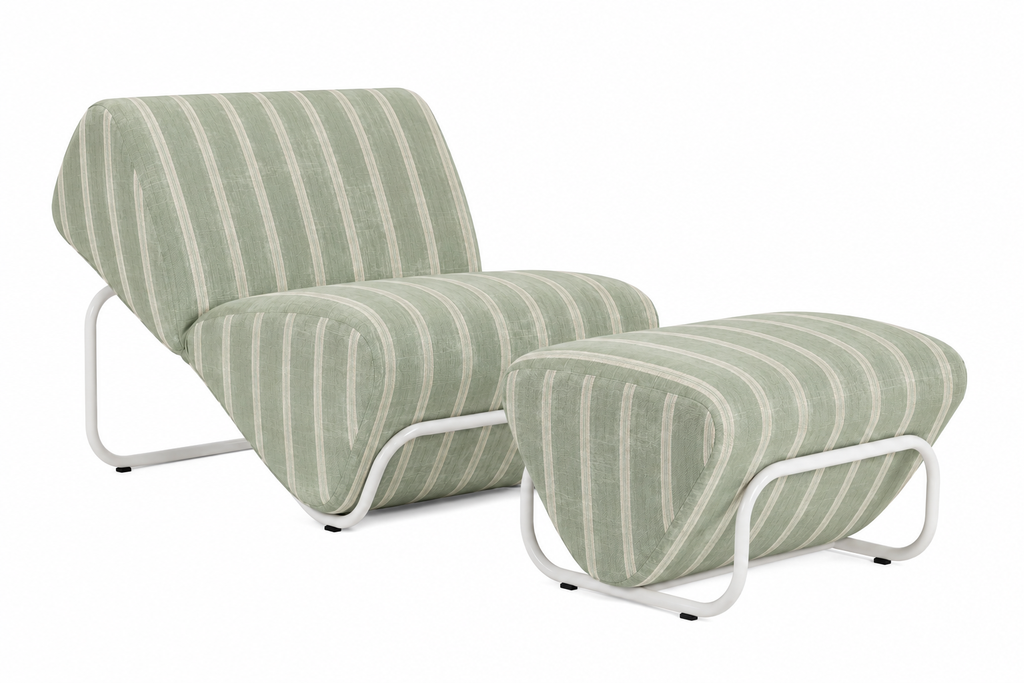 Outdoor Trend Module Lounge & Footstool set - Sunbrella Unwind