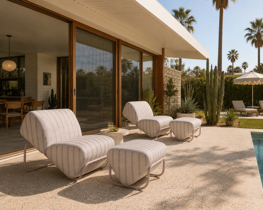 Outdoor Trend Module Lounge & Footstool set - Sunbrella Unwind