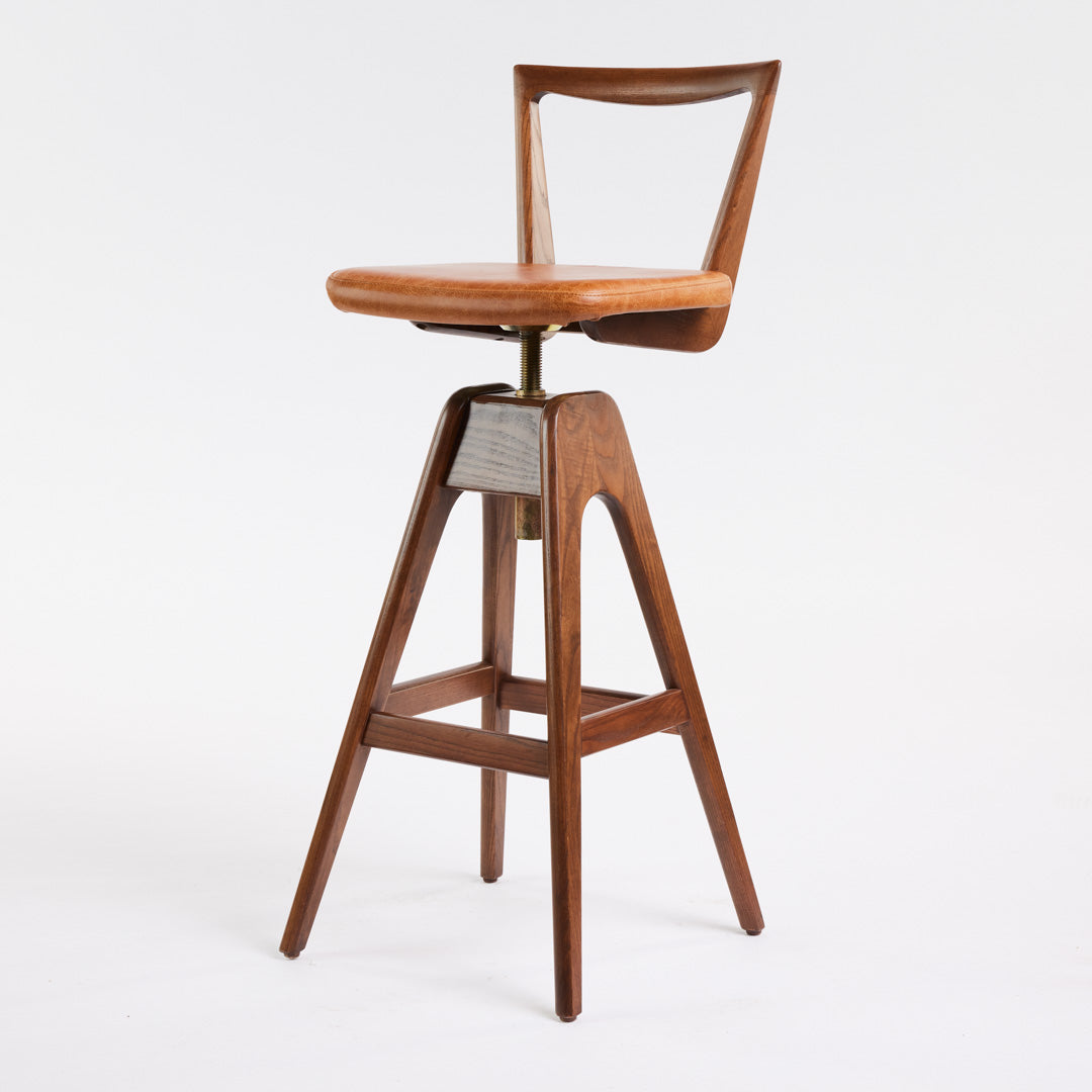 Danish Bar Stool - Dark Ash