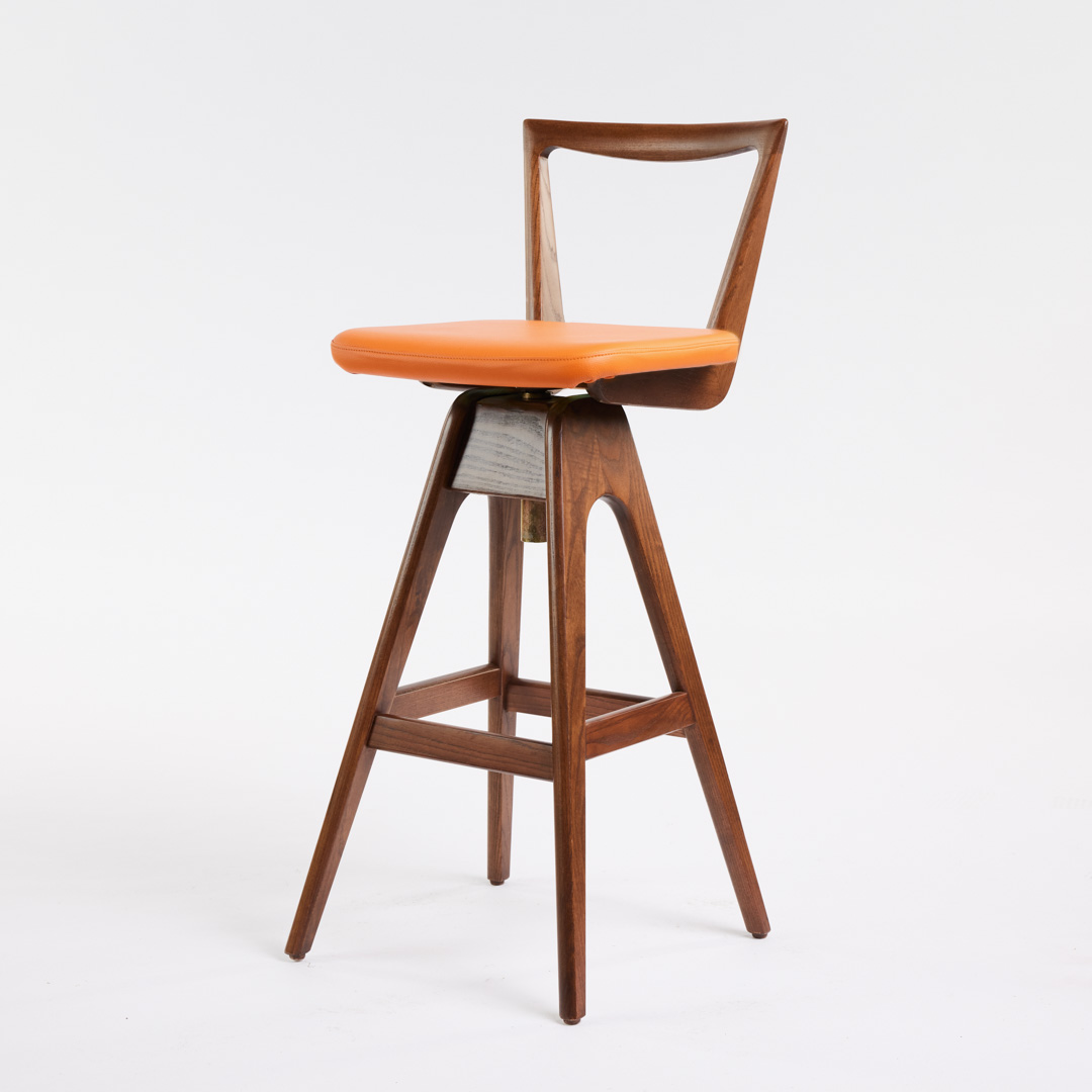 Danish Bar Stool - Dark Ash