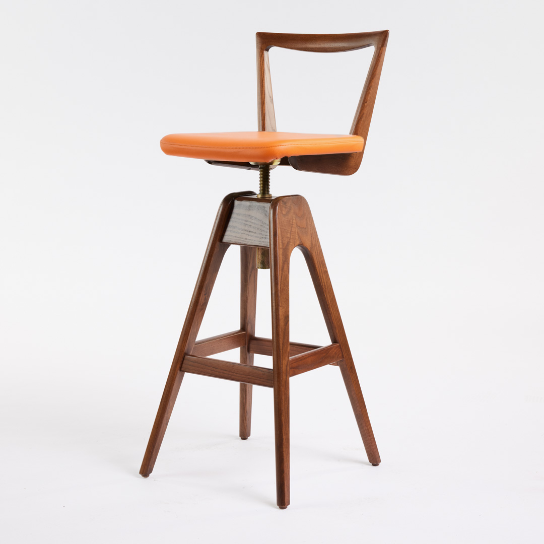 Danish Bar Stool - Dark Ash