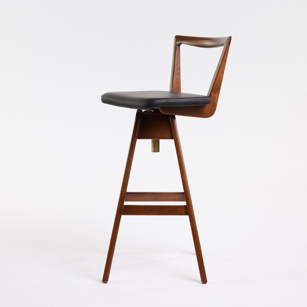 Danish Bar Stool - Dark Ash