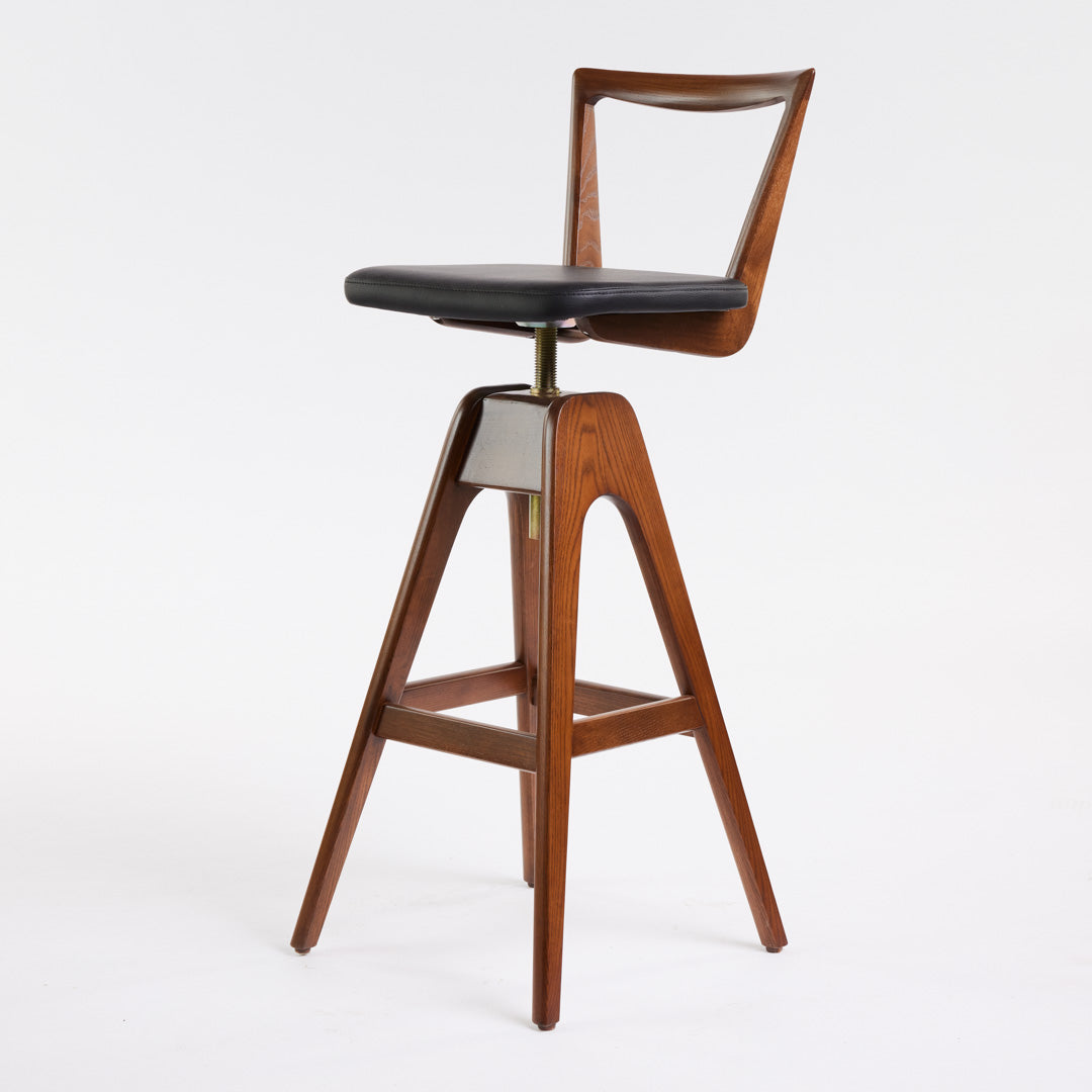 Danish Bar Stool - Dark Ash