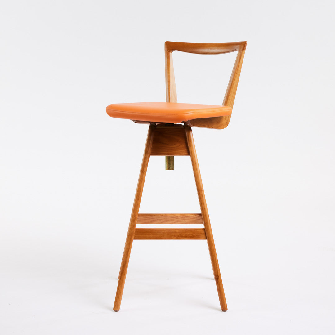 Danish Bar Stool - Ash - Teak Finish