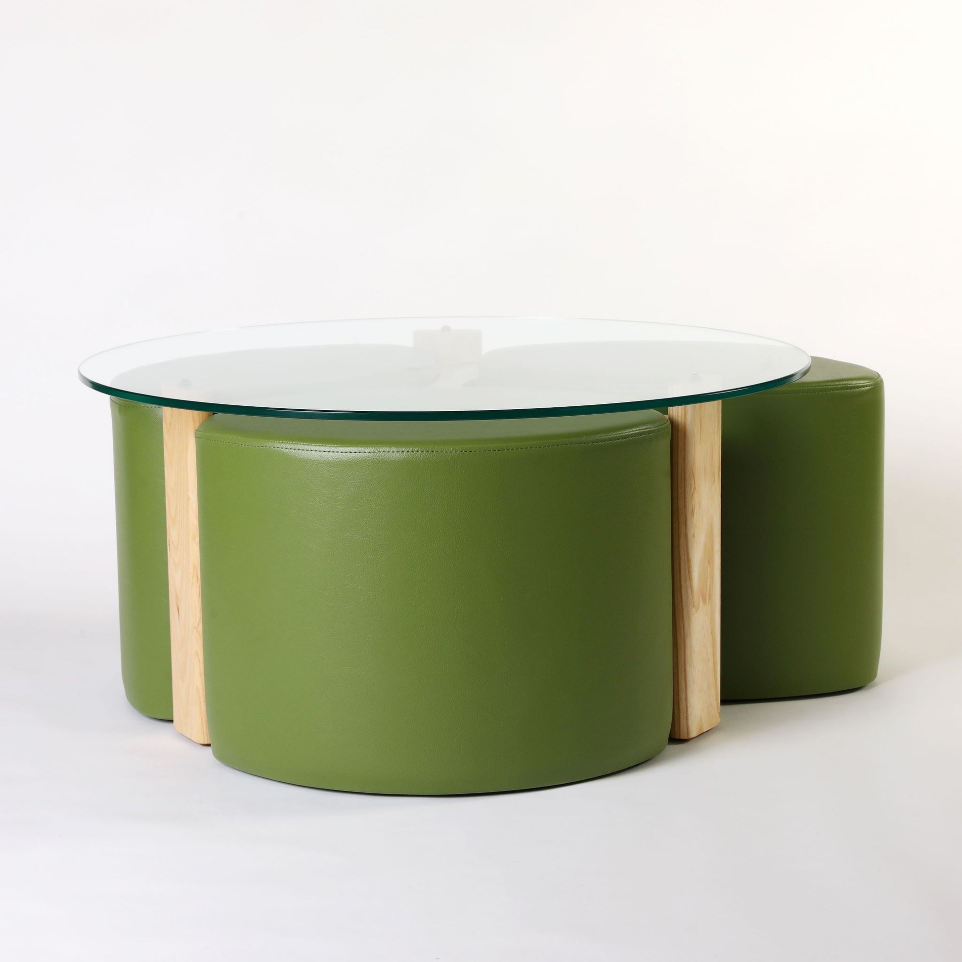 TH Brown Rondo Coffee Table in Clear Ash and Sprout, blending natural timber warmth with fresh green tones for playful modern Australian living.