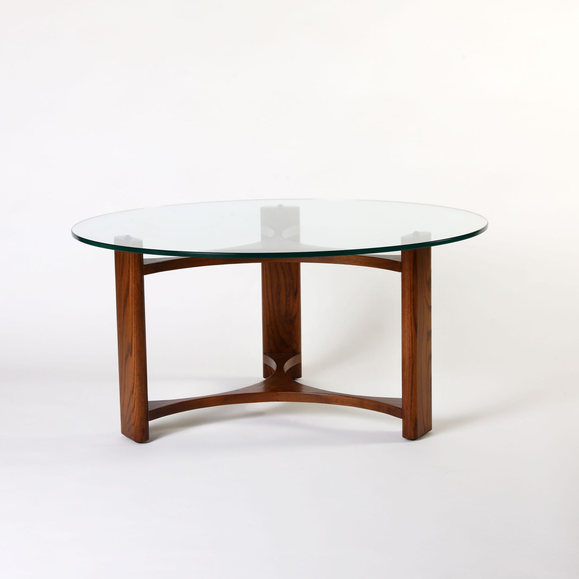 TH Brown Rondo Coffee Table in Dark Ash, blending sculptural mid-century form and rich timber tones for timeless modern Australian living.