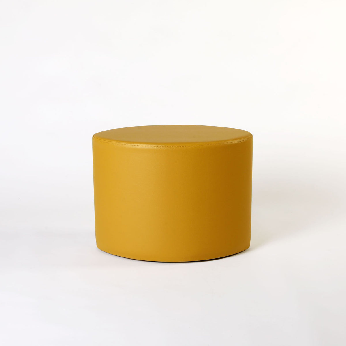 TH Brown Rondo Stool in Mustard, bringing warm golden color and sculptural mid-century character to modern Australian living.
