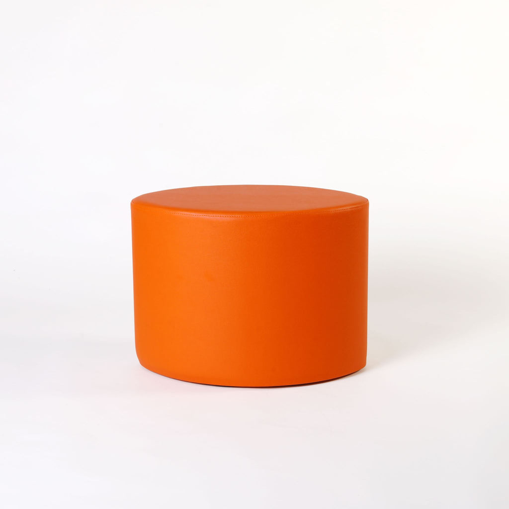 TH Brown Rondo Stool in Orange, bringing vibrant color and sculptural mid-century character to modern Australian living.