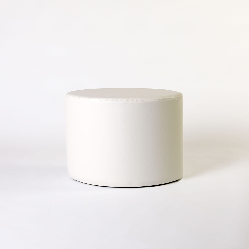 TH Brown Rondo Stool in Polar White, bringing crisp simplicity and sculptural mid-century character to modern Australian living.