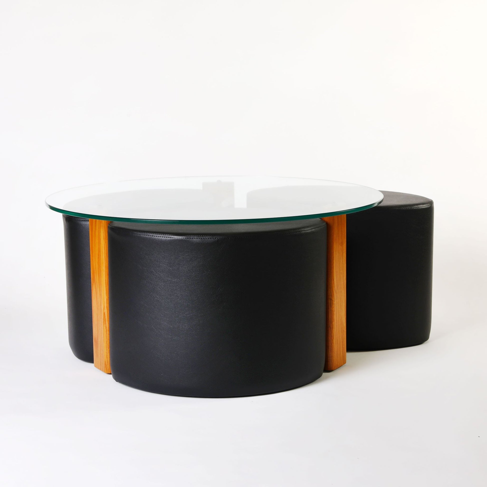 TH Brown Rondo Coffee Table in Teak Ash and Black, blending natural timber warmth with bold contrast for refined modern Australian living.