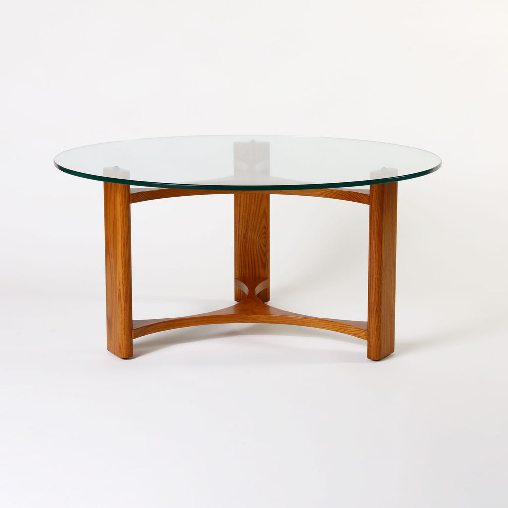 TH Brown Rondo Coffee Table in Teak Ash, blending warm natural timber tones and sculptural mid-century form for timeless modern Australian living.